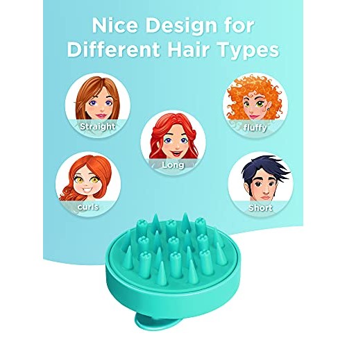 HEETA Hair Scalp Massager Brush, Updated Hair Shampoo Brush, Wet & Dry Scalp ...