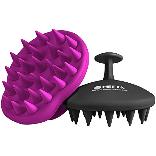 HEETA Hair Scalp Massager Shampoo Brush, Upgraded Full Silicone Integrated De...