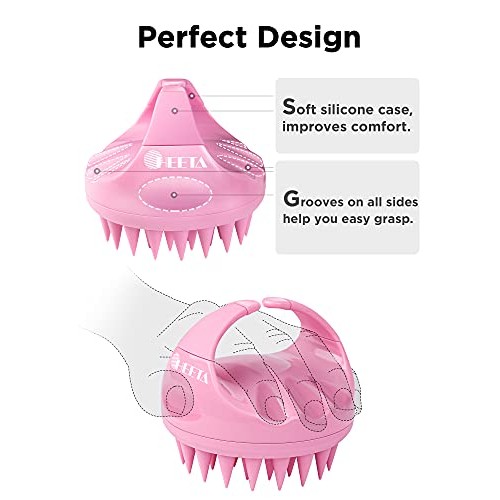 HEETA Hair Shampoo Brush, Upgraded Wet & Dry Hair Scalp Massager with Soft Si...