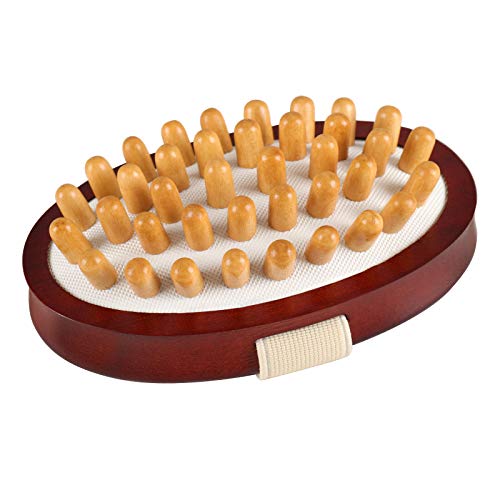 HEETA Natural Wood Lymphatic Drainage Massager Brush, Anti Cellulite Massager...
