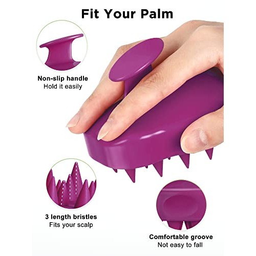 HEETA Scalp Massager Shampoo Brush, Hair Scalp Scrubber with Soft Silicone Br...