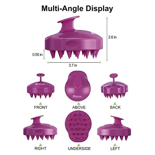 HEETA Scalp Massager Shampoo Brush, Hair Scalp Scrubber with Soft Silicone Br...