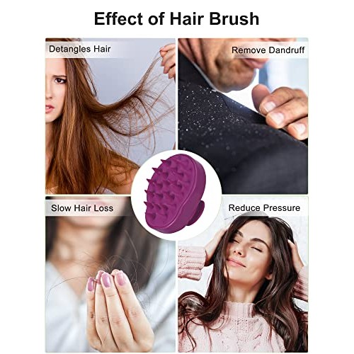 HEETA Scalp Massager Shampoo Brush, Hair Scalp Scrubber with Soft Silicone Br...