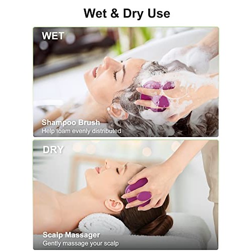 HEETA Scalp Massager Shampoo Brush, Hair Scalp Scrubber with Soft Silicone Br...