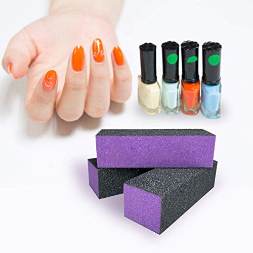 10 Pcs Nail Buffer Sanding Block Polisher Buffing File 100/180 Grit 3 Sides N...