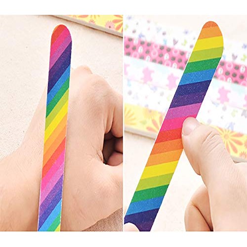 Nail File 10 PCS Professional Double Sided 100/180 Grit Nail Files Emery Boar...