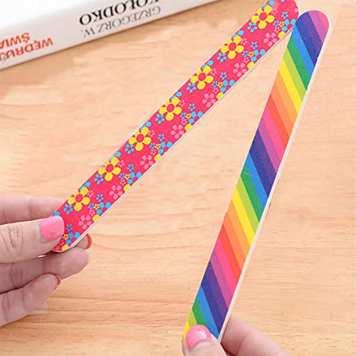 Nail File 10 PCS Professional Double Sided 100/180 Grit Nail Files Emery Boar...