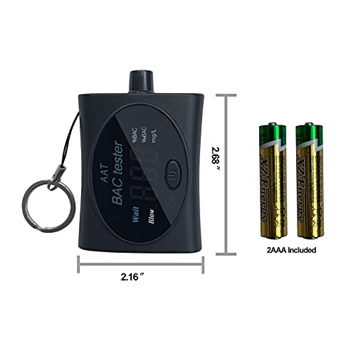 Helalkit Keychain Breathalyzer, Ultra-Portable Pocket Keyring Alcohol Tester ...
