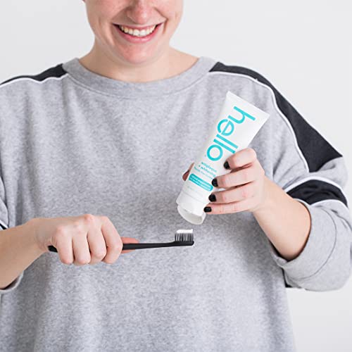 Hello Antiplaque and Whitening Fluoride Free Toothpaste, Natural Peppermint F...