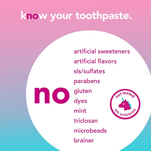 hello Kids Unicorn Sparkle Fluoride Toothpaste With Natural Bubble Gum Flavor...