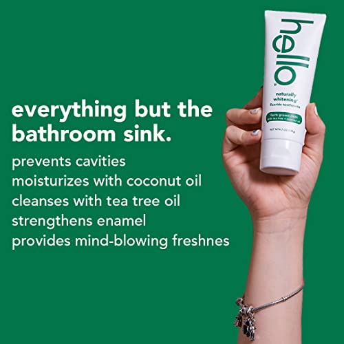 Hello Naturally Whitening Fluoride Toothpaste, Natural Peppermint Flavor and ...