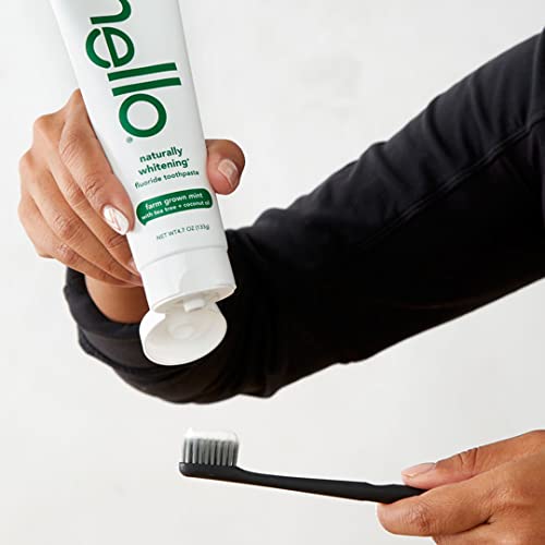 Hello Naturally Whitening Fluoride Toothpaste, Natural Peppermint Flavor and ...