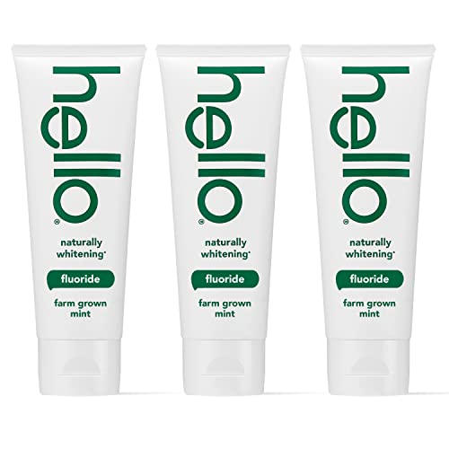 Hello Naturally Whitening Fluoride Toothpaste, Natural Peppermint Flavor and ...