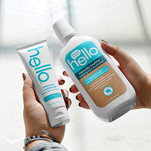 Hello Oral Care Antiplaque + whitening fluoride free toothpaste, 4.7 ounces (...