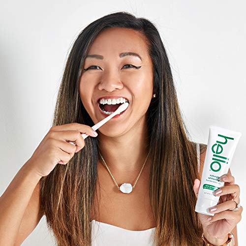 Hello Oral Care naturally whitening fluoride toothpaste twin pack + naturally...