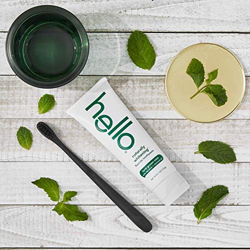 Hello Oral Care naturally whitening fluoride toothpaste twin pack + naturally...