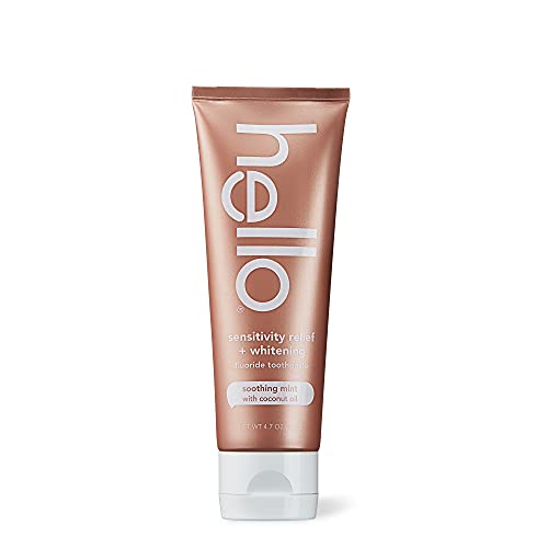 hello Sensitivity Relief Toothpaste for Sensitive Teeth With Fluoride + Vegan...