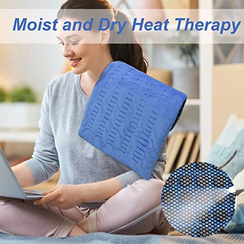 Jade Stone Heating Pad for Back Pain Relief, Weighted Hot Heating Pad, Lager ...