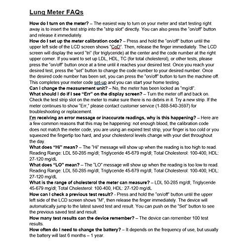 Helse Q.Check Digital Home Cholesterol & Lipid Test Meter, Monitors Total Cho...