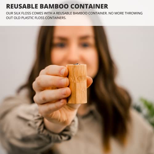 Biodegradable Silk Dental Floss - Pack of 4 x 33yds - Compostable Peace Silk ...