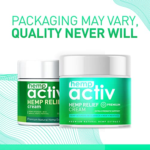 Hempactiv Joint & Muscle Relief Cream, Infused with Hemp, Menthol, MSM & Arni...
