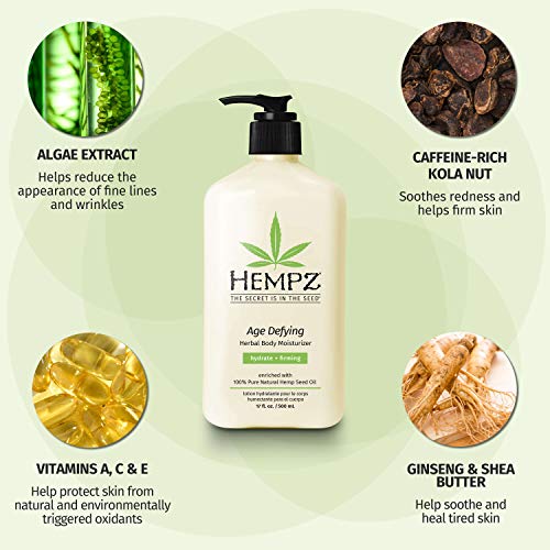 Hempz Body Moisturizer - Daily Herbal Moisturizer, Shea Butter Anti-Aging Bod...
