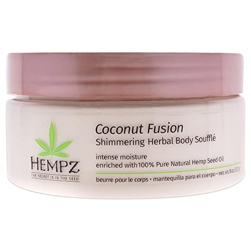 Hempz Coconut Fusion Herbal Shimmering Body Souffle, 8 oz. - Moisturizing She...