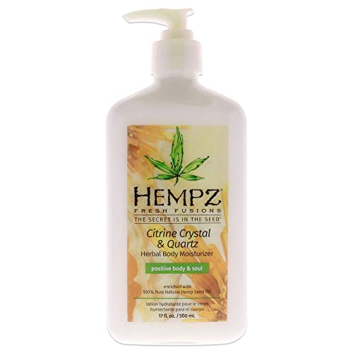 Hempz Fresh Fusions Citrine Crystal and Quartz Herbal Body Moisturizer Unisex...