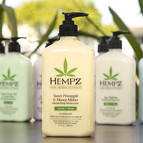 Hempz Sweet Pineapple & Honey Melon Moisturizing Skin Lotion, Natural Hemp Se...