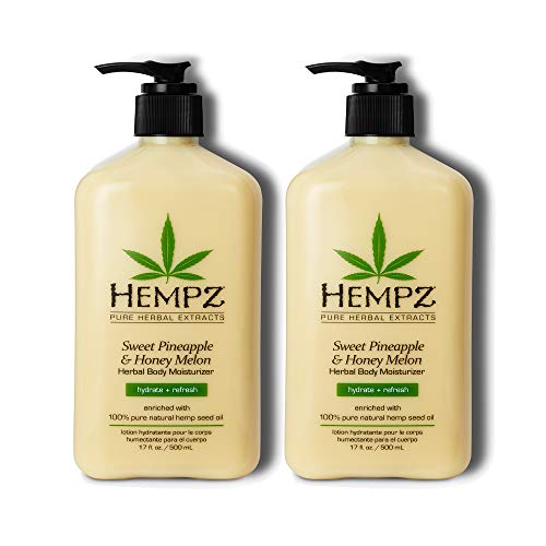 Hempz Sweet Pineapple & Honey Melon Moisturizing Skin Lotion, Natural Hemp Se...