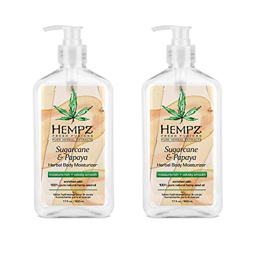 ( Herbal Body Moisturizer, Sugarcane Papaya, 17 Ounce - 2 Pack