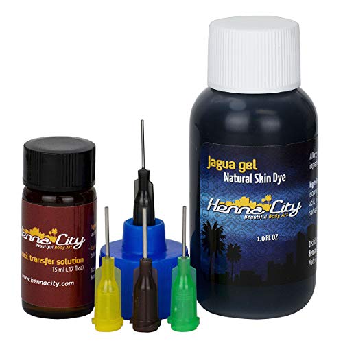 Henna City Premium Jagua Gel - 1 Ounce for Temporary Tattoos, Fake Tattoos or...