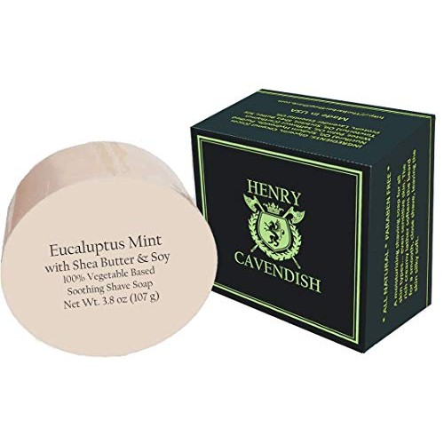 Henry Cavendish Eucalyptus Mint Shave Kit with - Shaving Soap, Long Lasting 3...