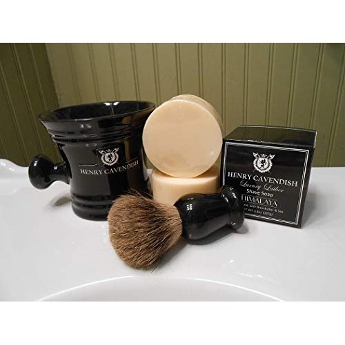 Henry Cavendish Himalaya Shave Kit with - Shaving Soap, Long Lasting 3.8 oz P...