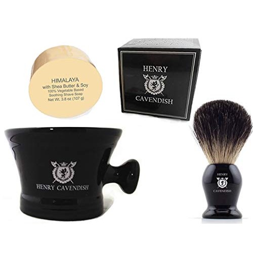 Henry Cavendish Himalaya Shave Kit with - Shaving Soap, Long Lasting 3.8 oz P...