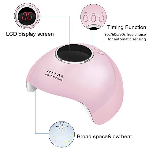 Nail Lamp for Gel Polish,36W 15 LED Professional Nail Dryer UV LED Nail Lamp ...