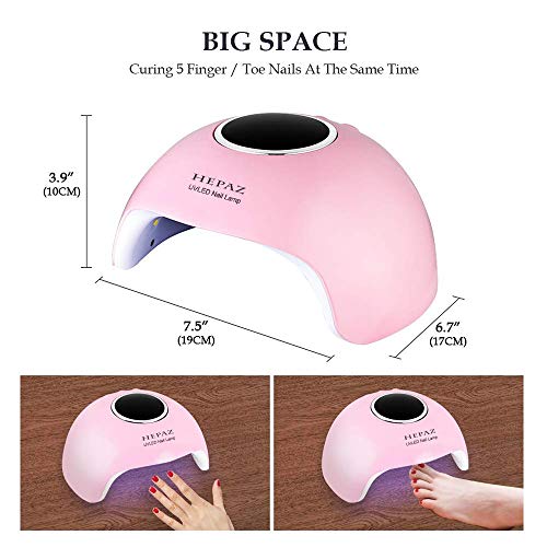 Nail Lamp for Gel Polish,36W 15 LED Professional Nail Dryer UV LED Nail Lamp ...