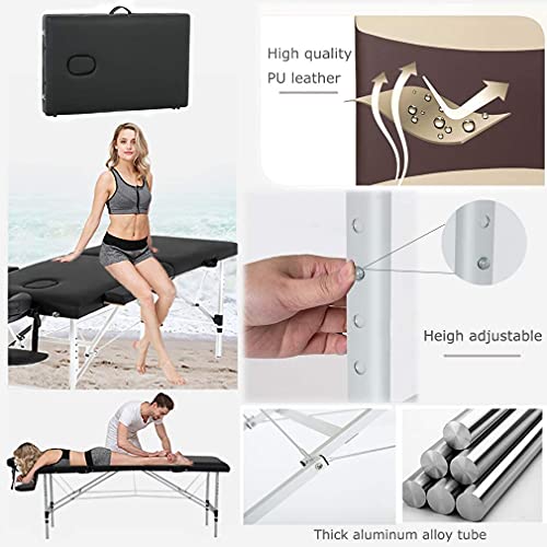 Aluminium Massage Table 73 Inch  Spa Bed Massage Table Cradle Portable Carry ...