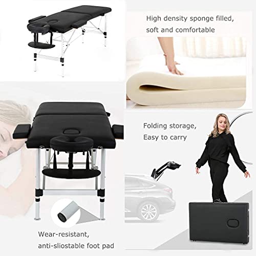 Aluminium Massage Table 73 Inch  Spa Bed Massage Table Cradle Portable Carry ...