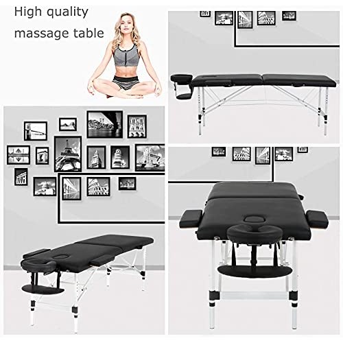 Aluminium Massage Table 73 Inch  Spa Bed Massage Table Cradle Portable Carry ...