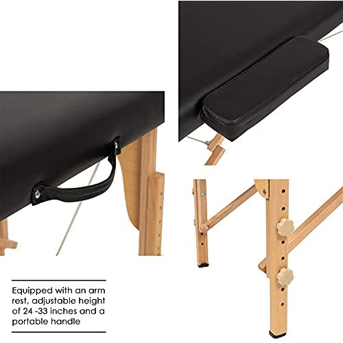 Her Majesty Portable Massage Table Massage Bed Spa Bed 84 Inches Long Portabl...