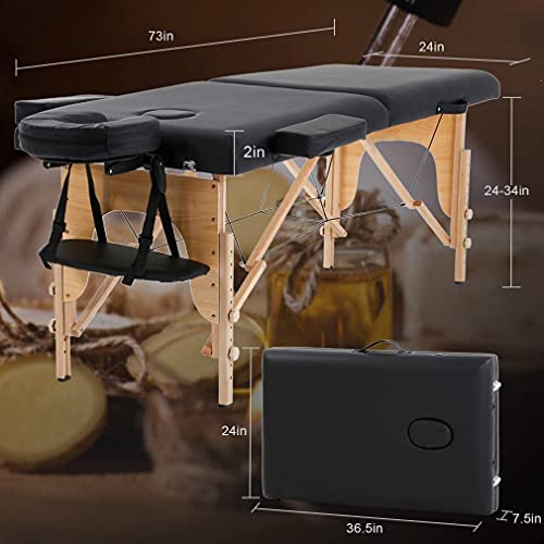 Her Majesty Portable Massage Table Massage Bed Spa Bed 84 Inches Long Portabl...