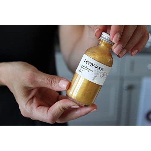 Natural Golden Shimmer Oil scented with Thai Lemongrass, Non-Greasy, Hydratin...