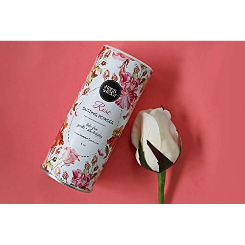 Rose Perfumed Body Dusting Powder for Women, Talc Free, Anti-chafing, feminin...