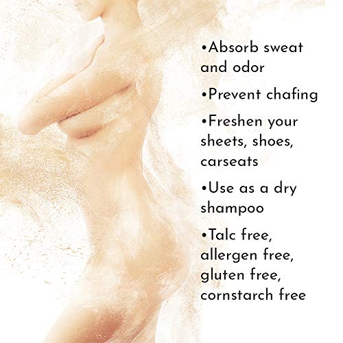 Rose Perfumed Body Dusting Powder for Women, Talc Free, Anti-chafing, feminin...