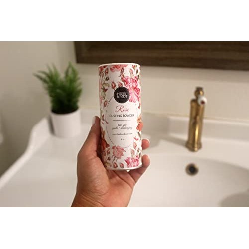 Rose Perfumed Body Dusting Powder for Women, Talc Free, Anti-chafing, feminin...