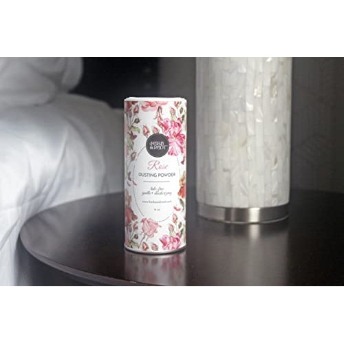 Rose Perfumed Body Dusting Powder for Women, Talc Free, Anti-chafing, feminin...