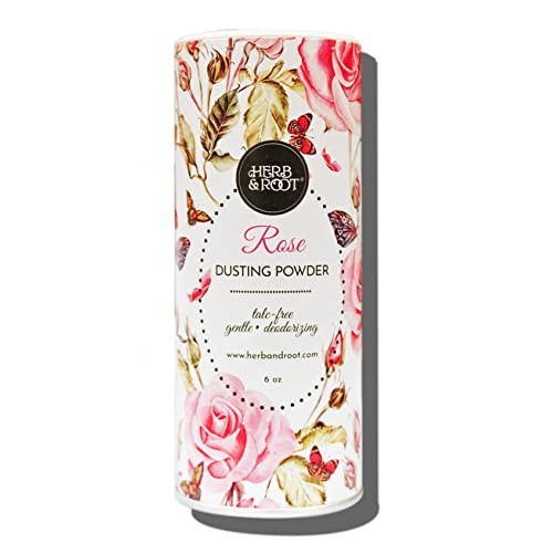Rose Perfumed Body Dusting Powder for Women, Talc Free, Anti-chafing, feminin...