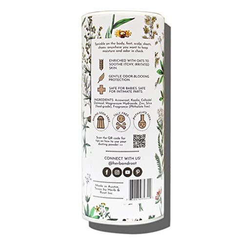 Sandalwood Scented Body Dusting Powder for Men or Women, Talc Free, Prevent C...