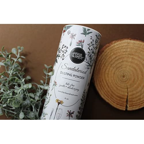 Sandalwood Scented Body Dusting Powder for Men or Women, Talc Free, Prevent C...